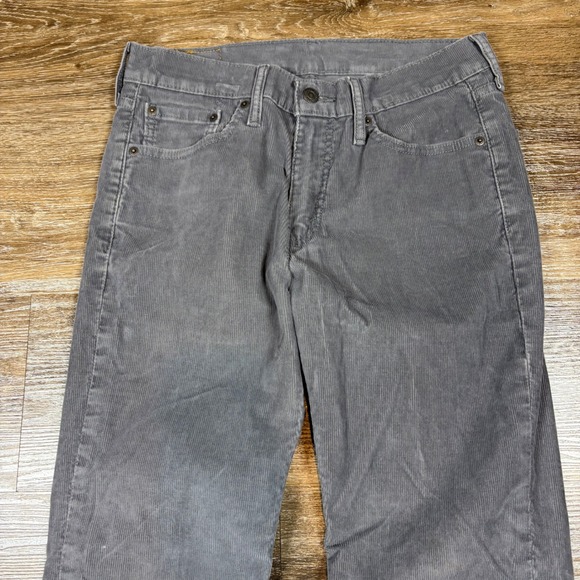 Levi's Corduroy Pants Mens 30x30 Gray Straight Fit Classic Casual Travel - Picture 5 of 9